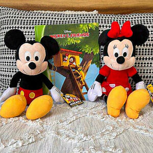 Kohl's Cares Mickey and Minnie Plush Stuffed Animal Toy with‎ book